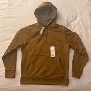 Wrangler Workwear Fleece Hoodie Men’s Small Duck Brown NWT